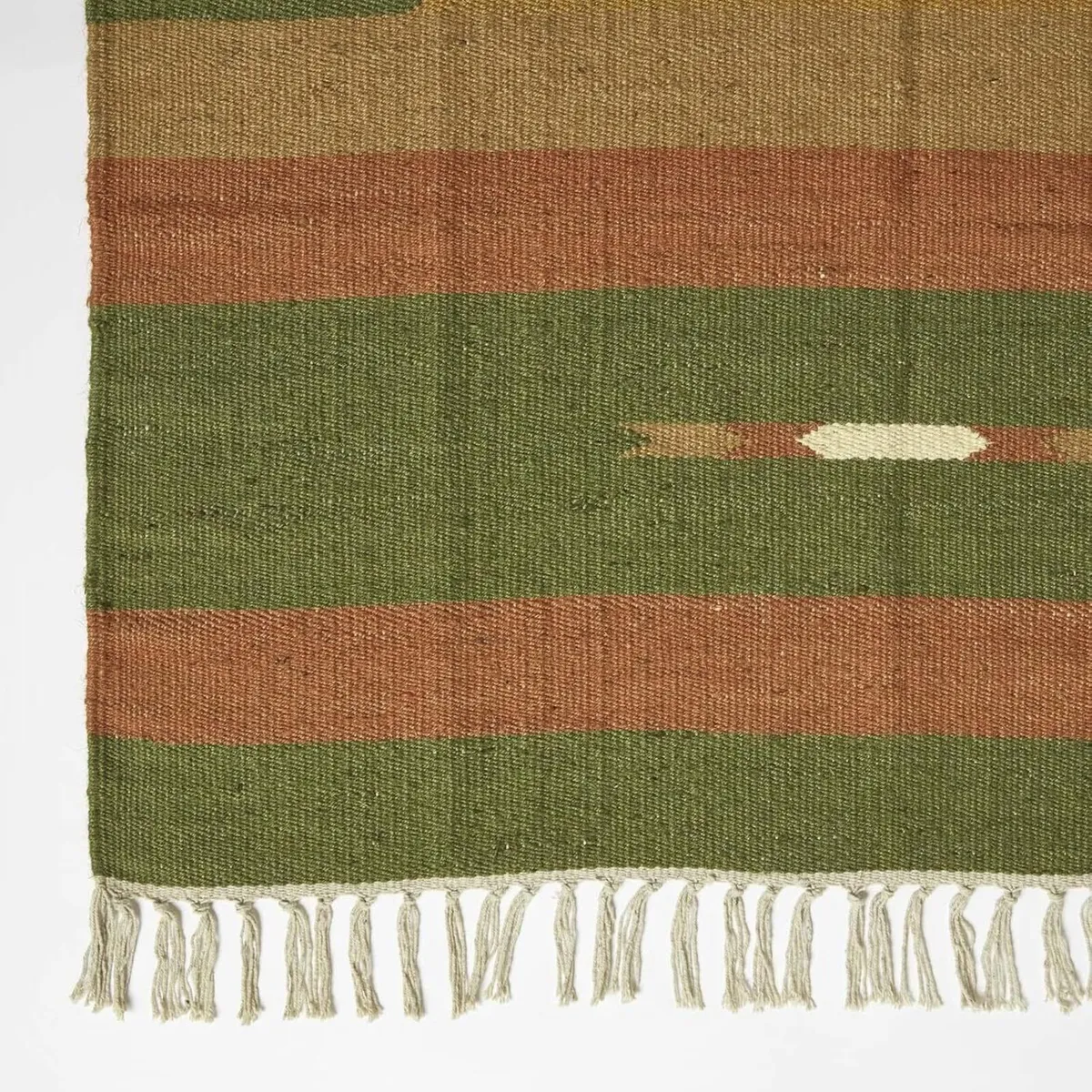 Orange Green Handwoven Kilim Rug 160 x 230 cm - Image 3