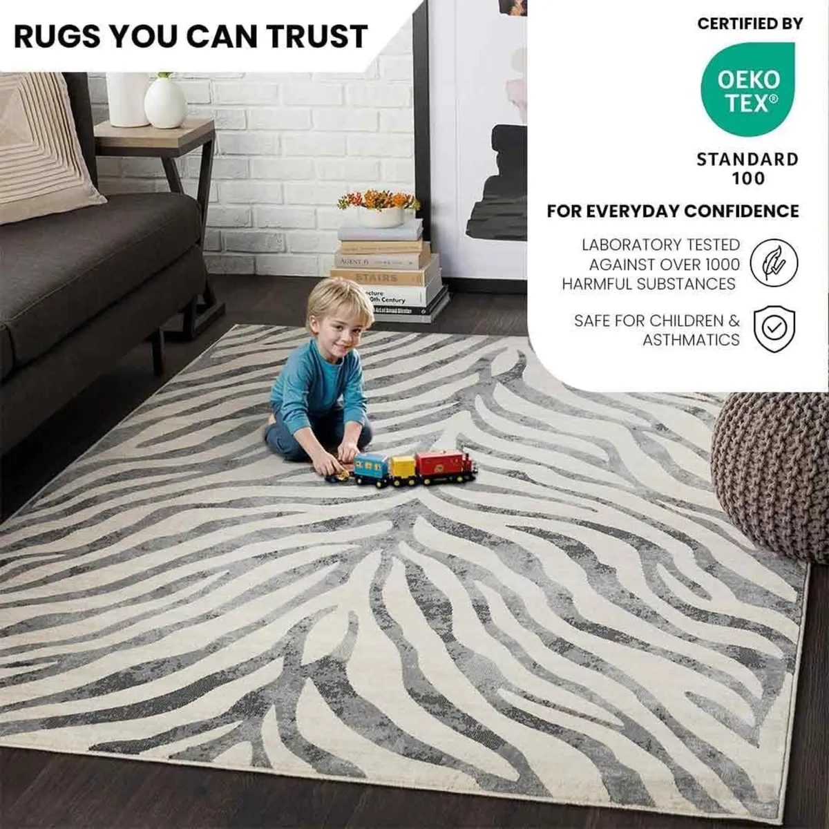 Luanda Geometric Scandi Area Rugs Living Room - Image 3