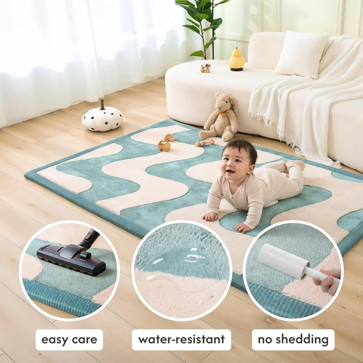 Cloud-soft baby play mat 200x150x2.5cm curved – - Image 4
