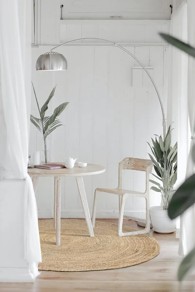 - Rug Jute Round Alhambra Natural Colour Area - Image 2