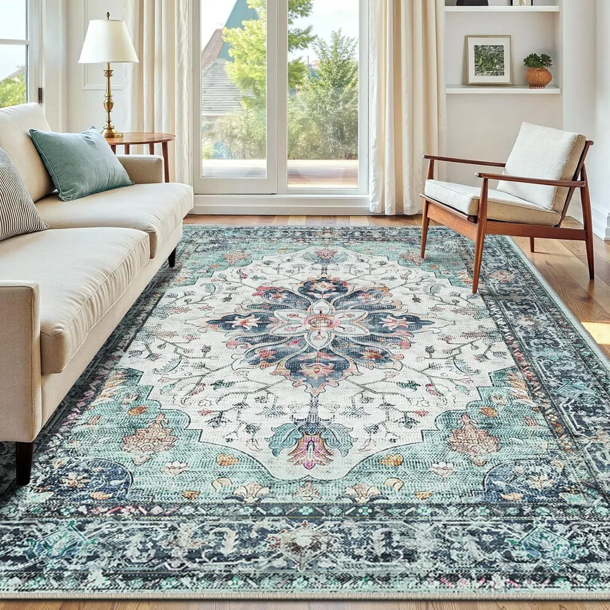 Machine Washable Rugs 150x210 cm Vintage Area Rug - Image 1