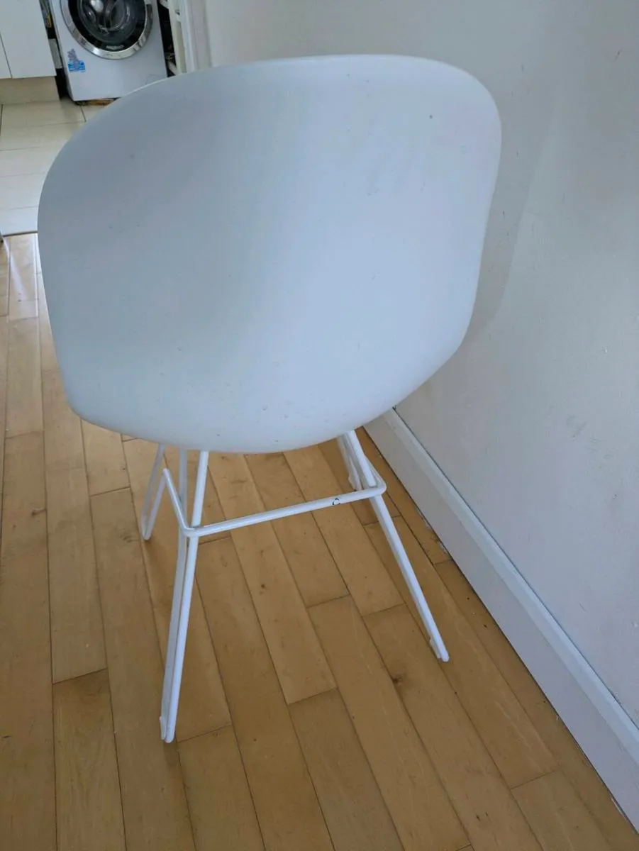 2 White Dining Chairs - Image 3