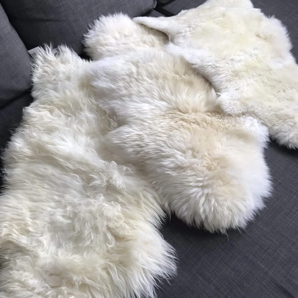 - Luxurious Sheepskin Rug Creamy White Opulent - Image 1