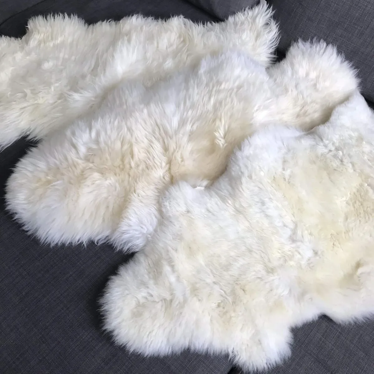 - Luxurious Sheepskin Rug Creamy White Opulent - Image 3