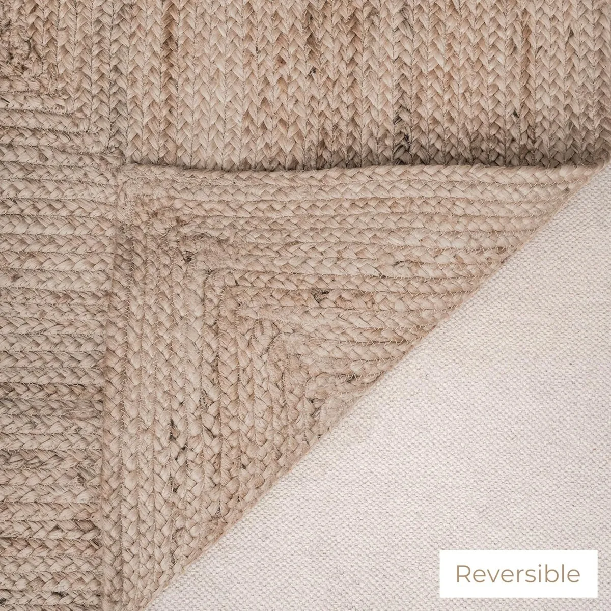 Large Jute Rug Handwoven Reversible Rigo Farmhouse - Image 4