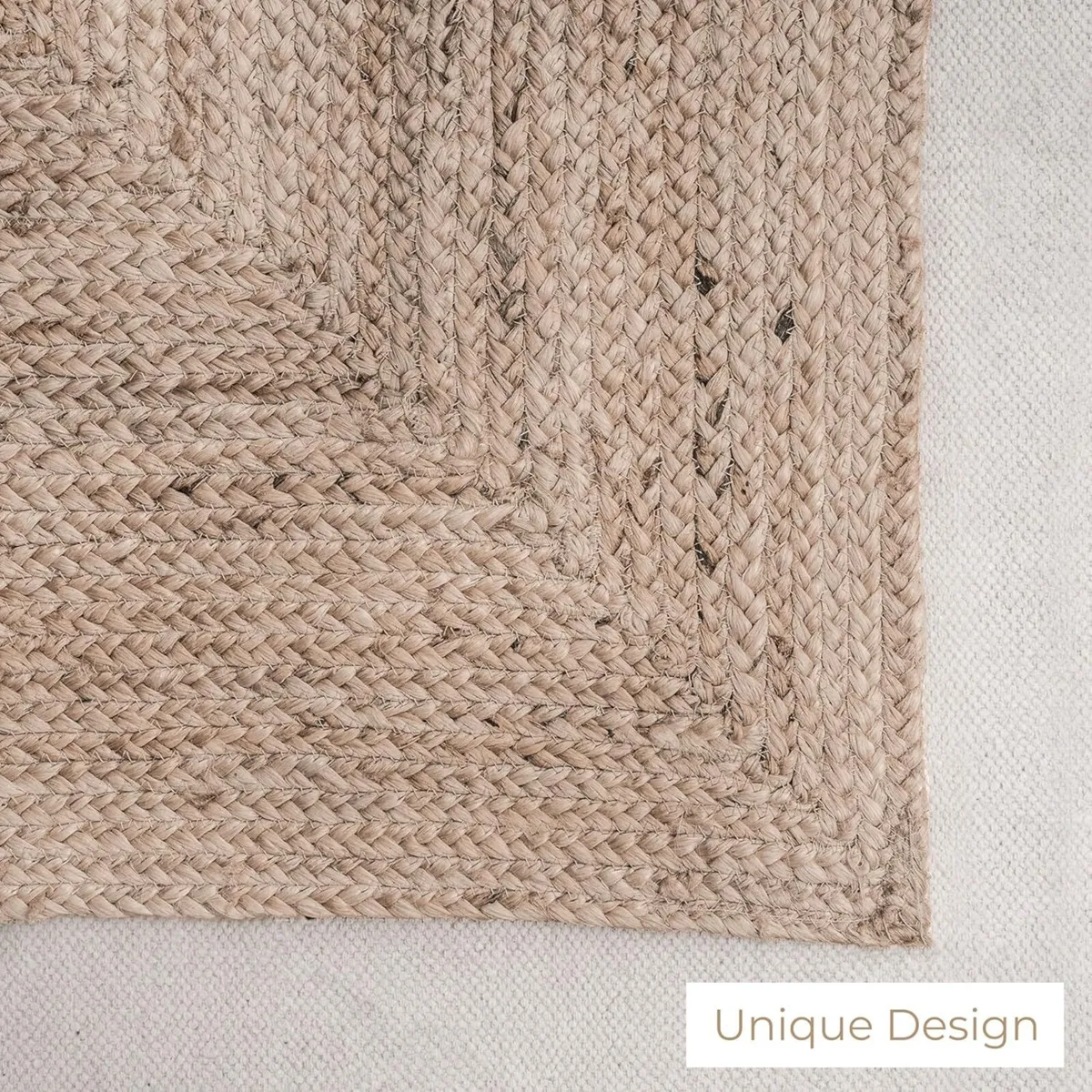 Large Jute Rug Handwoven Reversible Rigo Farmhouse - Image 3