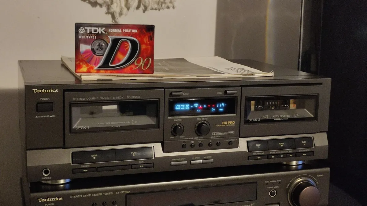 Technics RS-TR232 Double Cassette Deck. VGC - Image 1