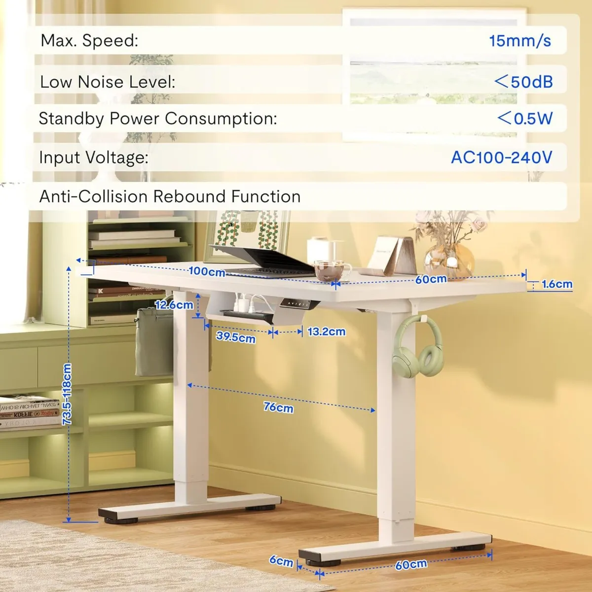 ONE PIECE Electric Standing Desk Sit Stand Table - Image 2