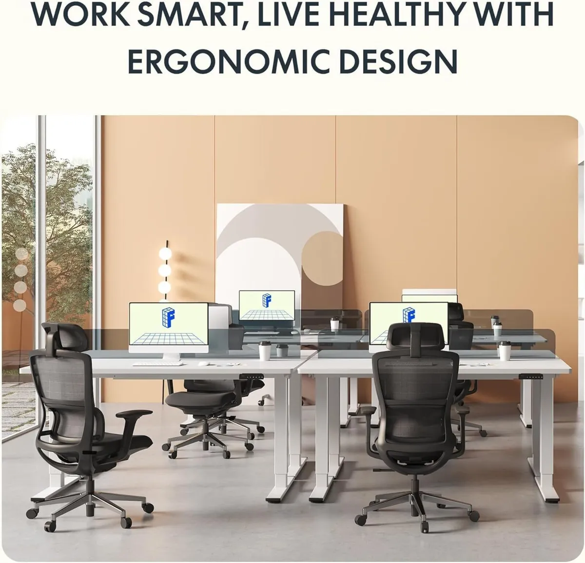 ONE PIECE Electric Standing Desk Sit Stand Table - Image 3