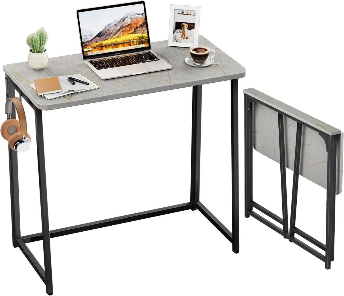 Small Foldable Computer Desk Writing Study Easy - Image 1