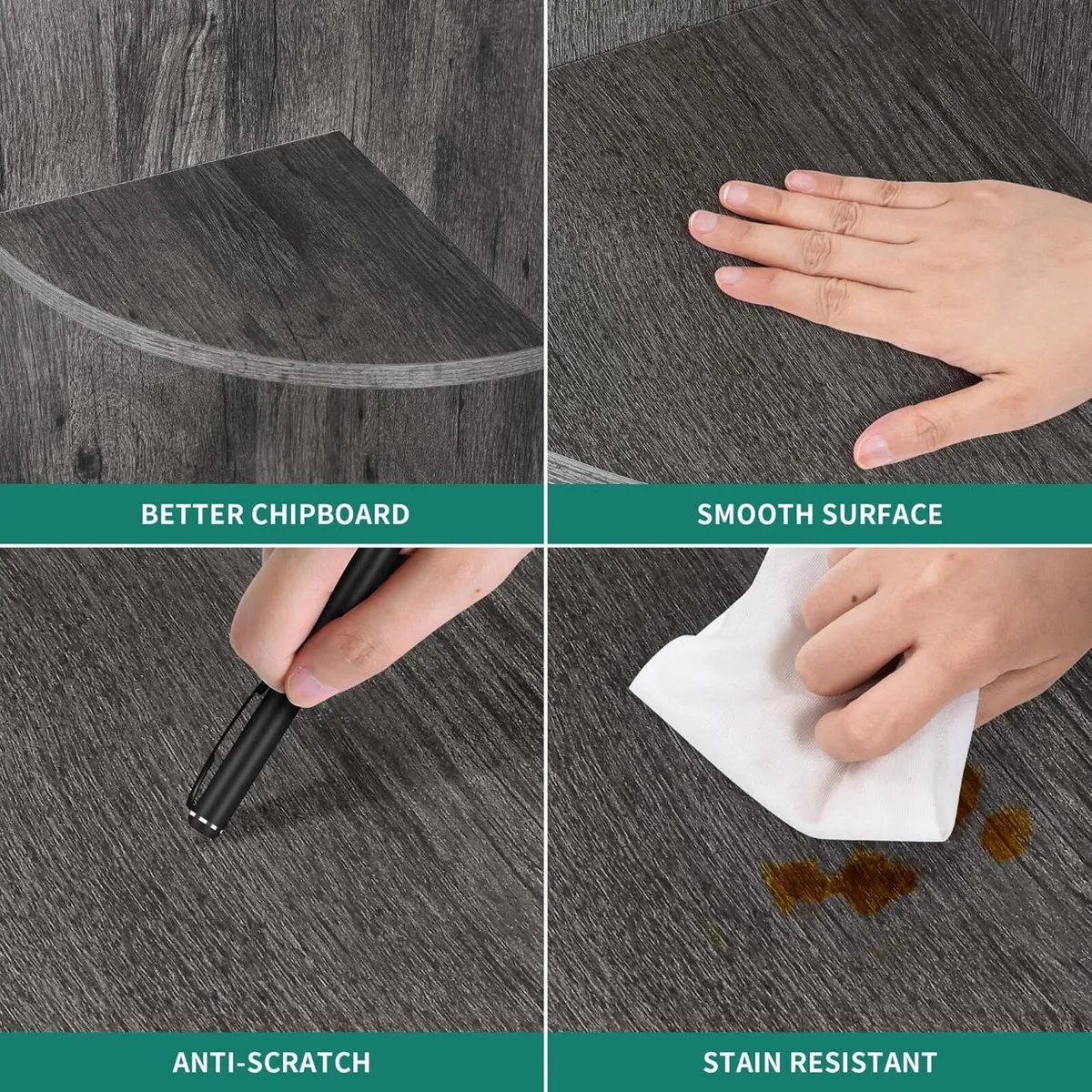 5-Tier Corner Shelf Modern Free Standing Bookshelf - Image 4