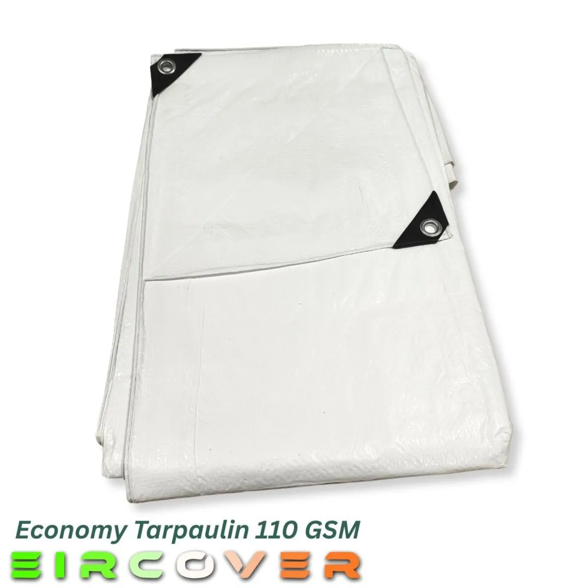 Budget Tarpaulin 4.5m x 6m (15' -20') 80 gsm green - Image 4