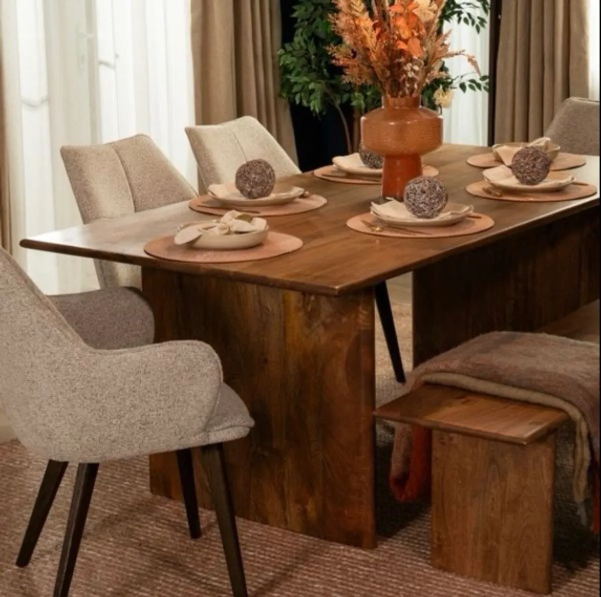 Handcrafted 180cm Dining Table Ex Display