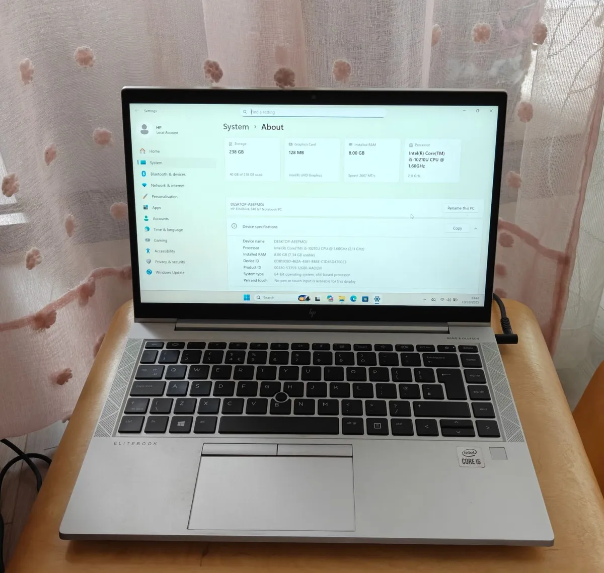 HP 840 G7 i5-10210U-8GB-256GB-FHD-W11 - Image 3