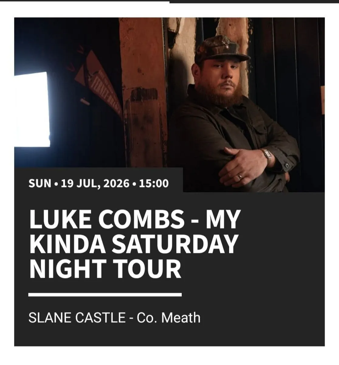 Two Luke Combs tickets