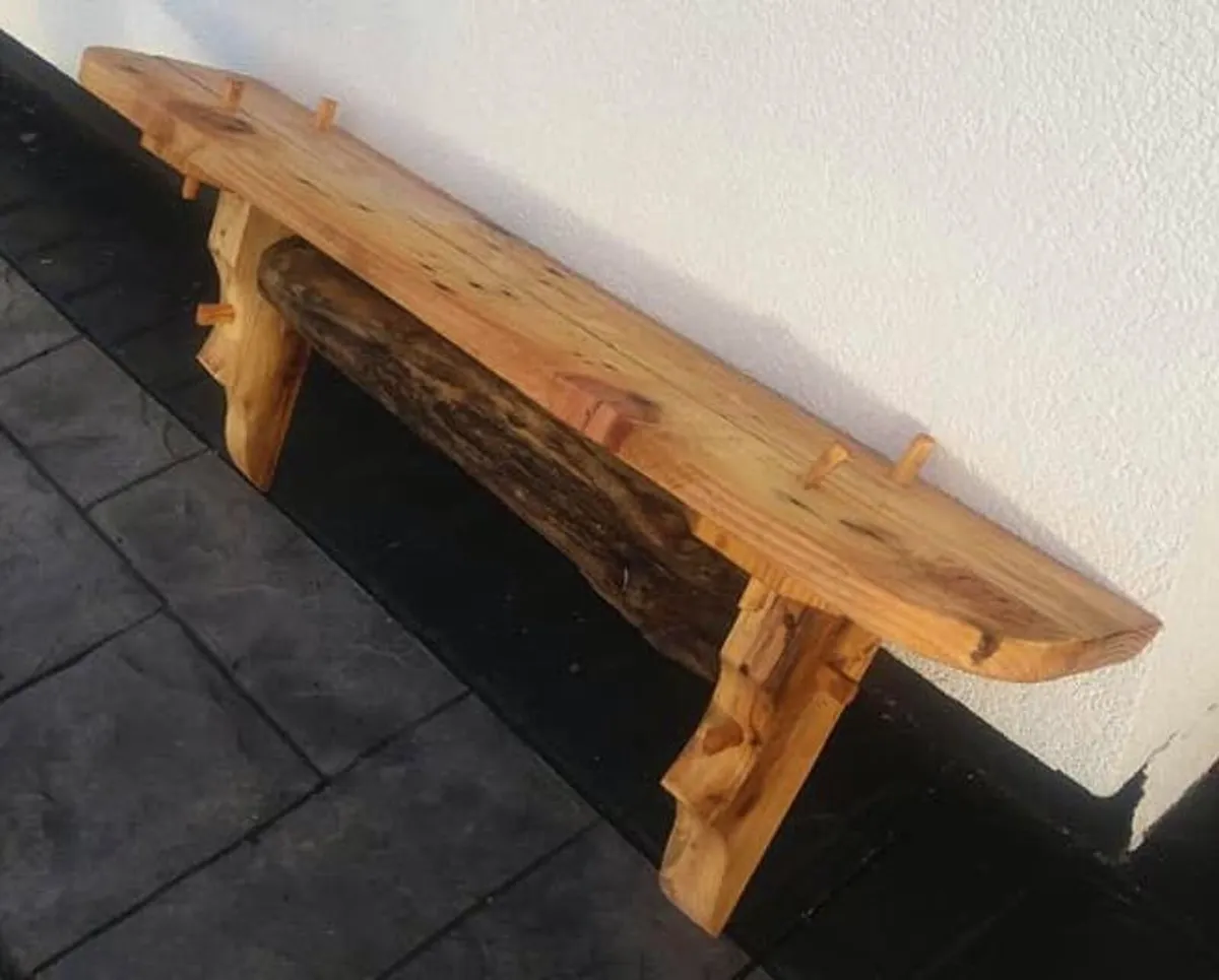 Rustic Driftwood Stove Mantle / Shelf - Image 3