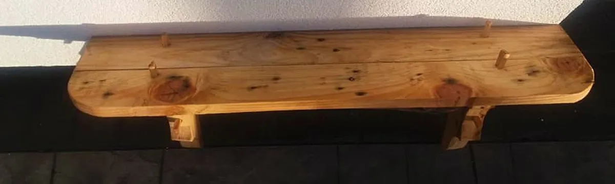 Rustic Driftwood Stove Mantle / Shelf - Image 4