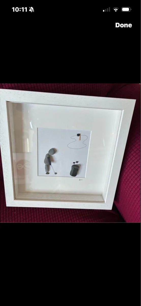 Original Pebble Art Golf Display/ Prize - Image 1