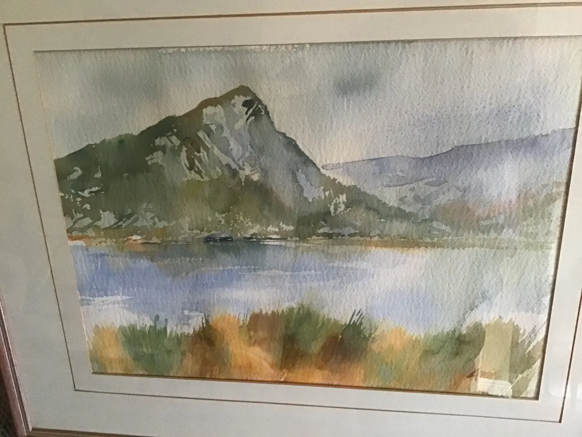 Large Watercolour signed Lewis - Image 1