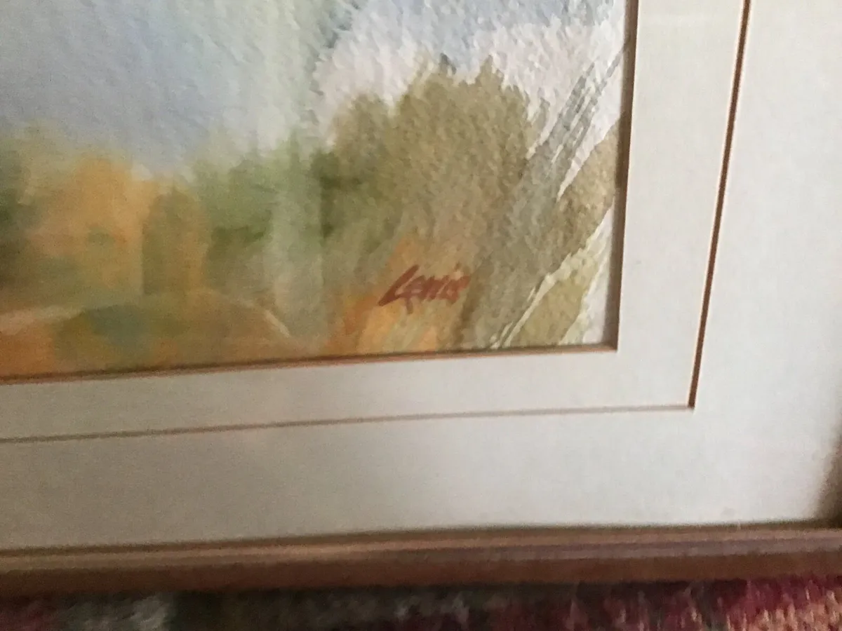 Large Watercolour signed Lewis - Image 3