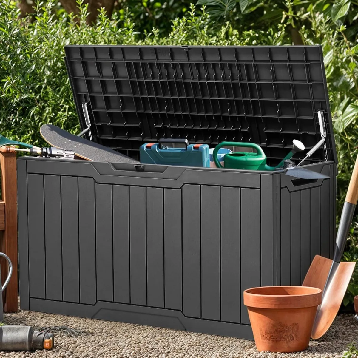 100 Gallon Resin Deck Box Weather Resistant - Image 2