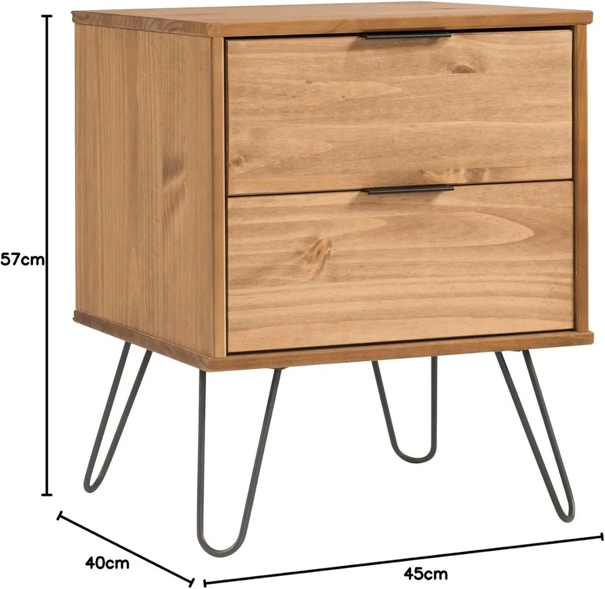 Acadia Bedside Cabinet Nightstand Industrial - Image 2