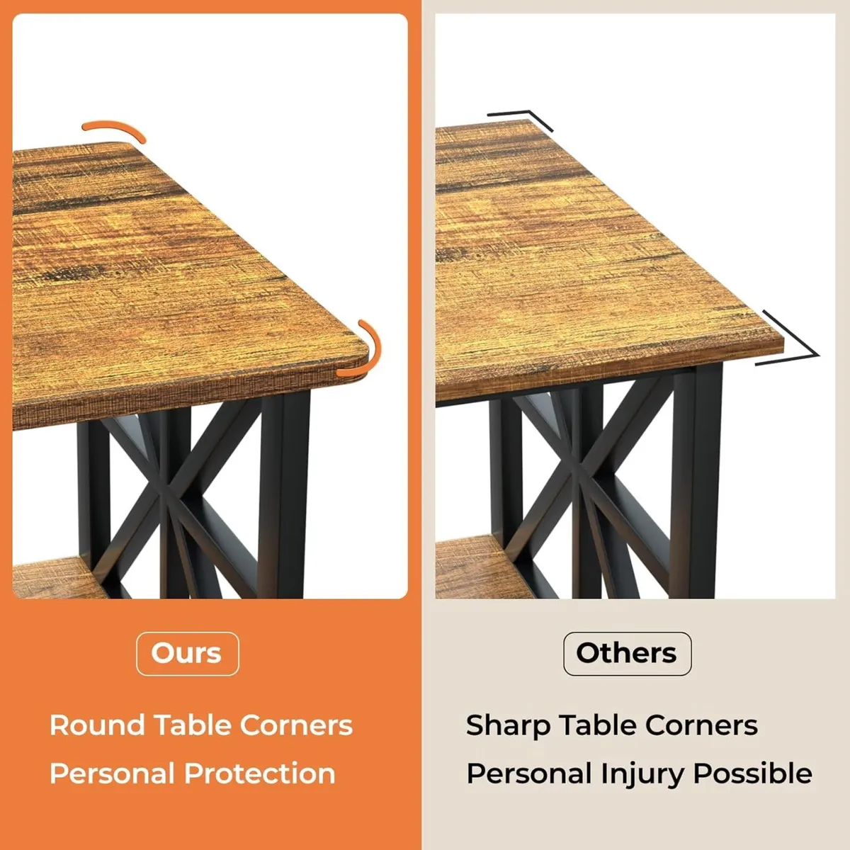 Coffee Table with 2-Tier Storage 100 cm Living - Image 4