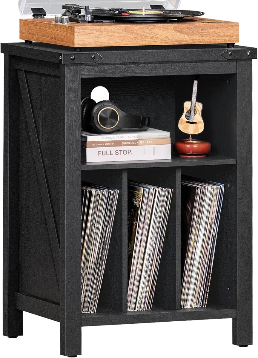 Record Player Stand with Vinyl Storage Large - Image 1