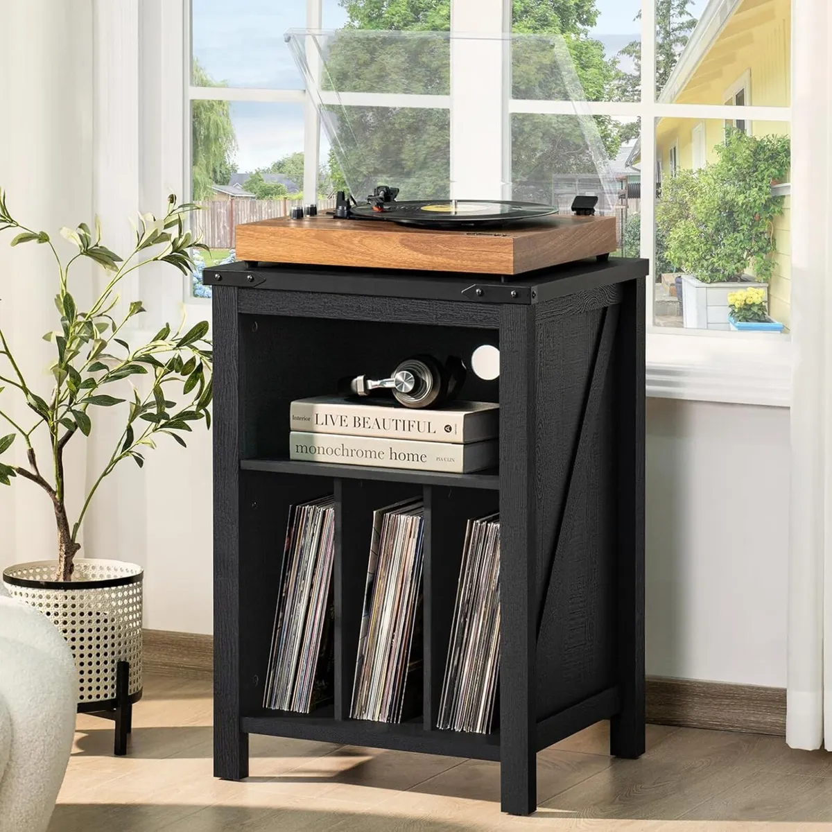 Record Player Stand with Vinyl Storage Large - Image 4