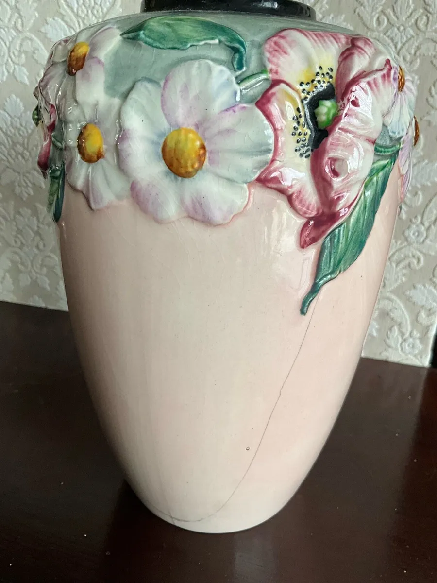 CARLTON WARE VASE..Large Poppy Daisy 1940s - Image 4