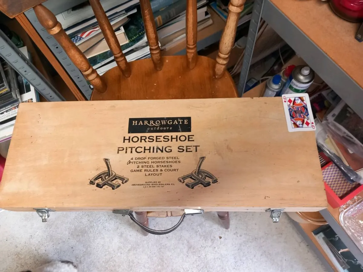 Horseshoe pitching set, garden game, heavy, D18 - Image 1