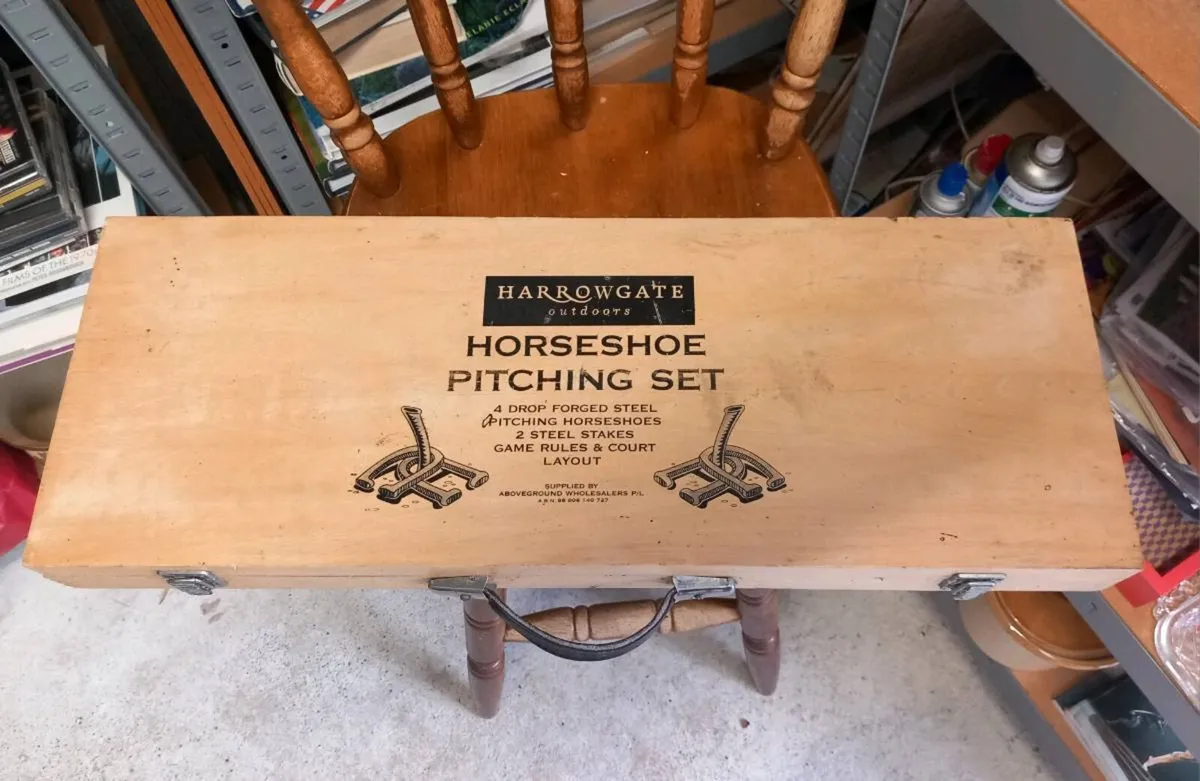 Horseshoe pitching set, garden game, heavy, D18 - Image 2