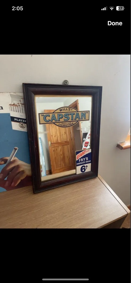 Vintage wills capstan mirror