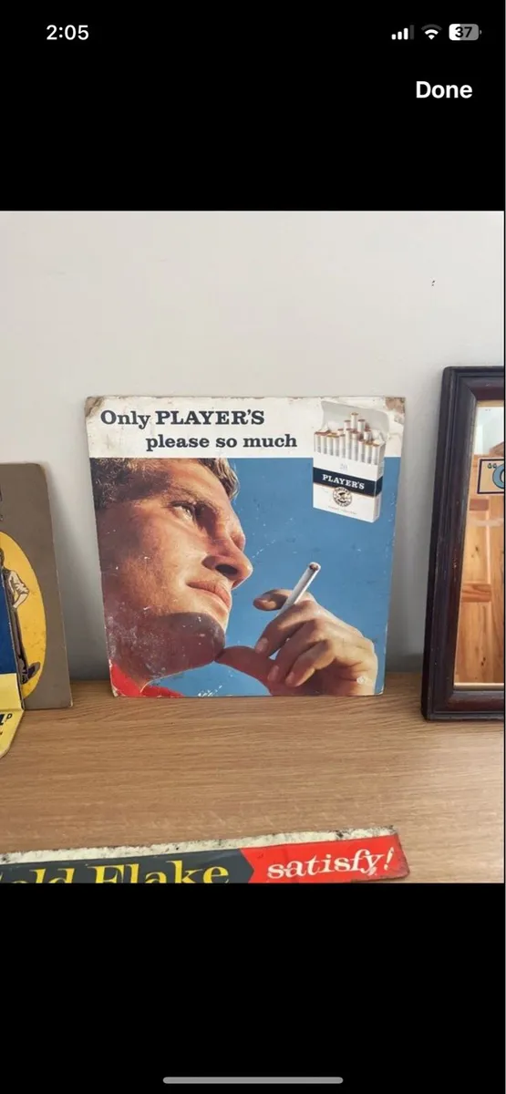 Vintage players advertising card