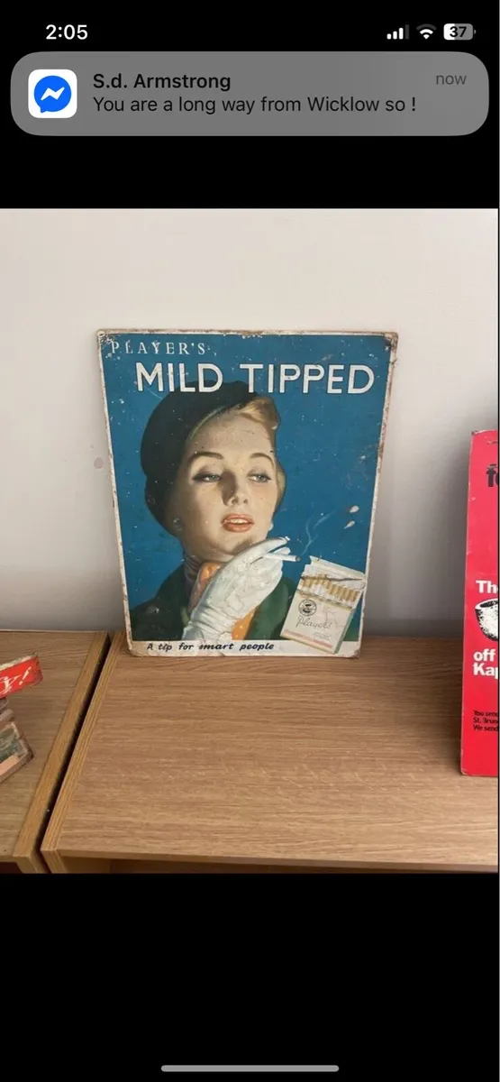 Vintage players advertising card