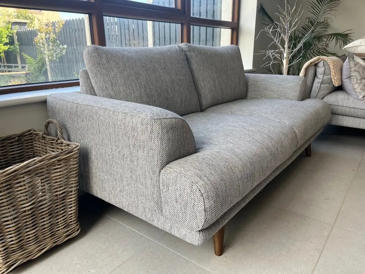 2 seater grey sofa - Image 1