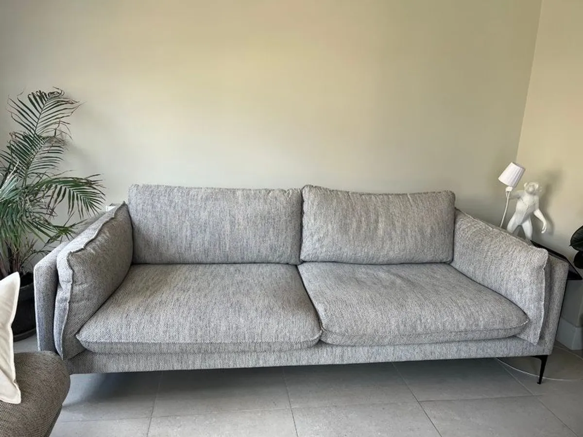 3 seater grey sofa - Image 1