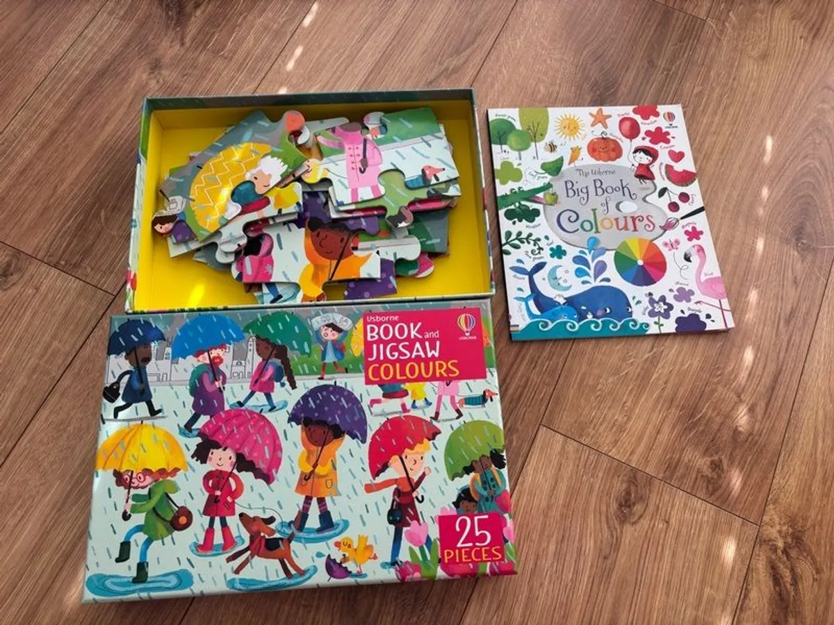 Usborne Colours Book And Jigsaw - Image 2