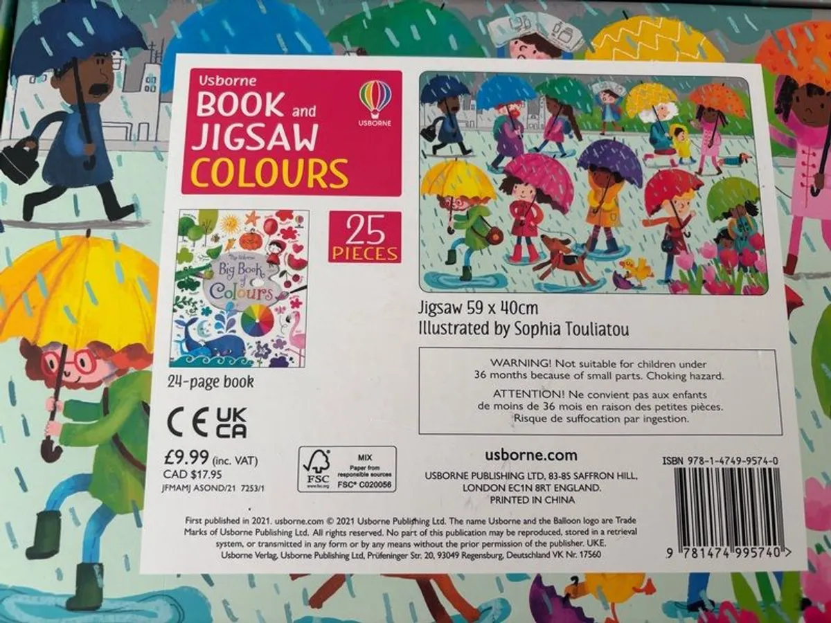 Usborne Colours Book And Jigsaw - Image 4