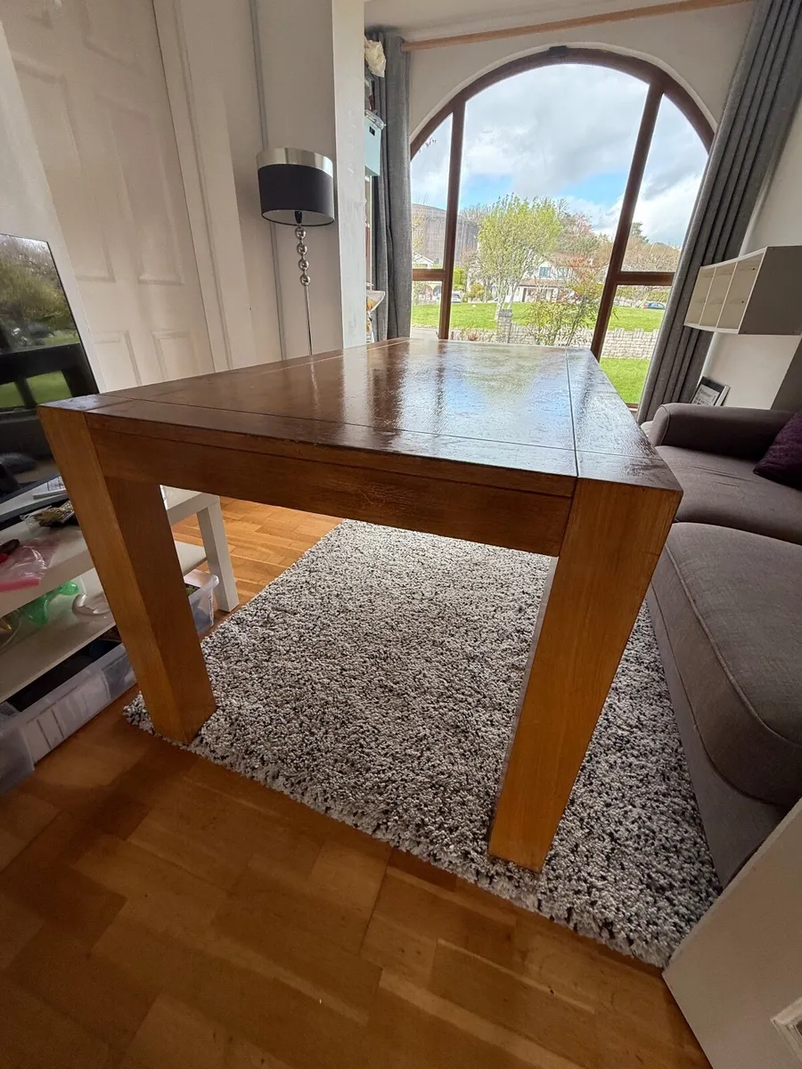 Lovely solid wood dining table - Image 4