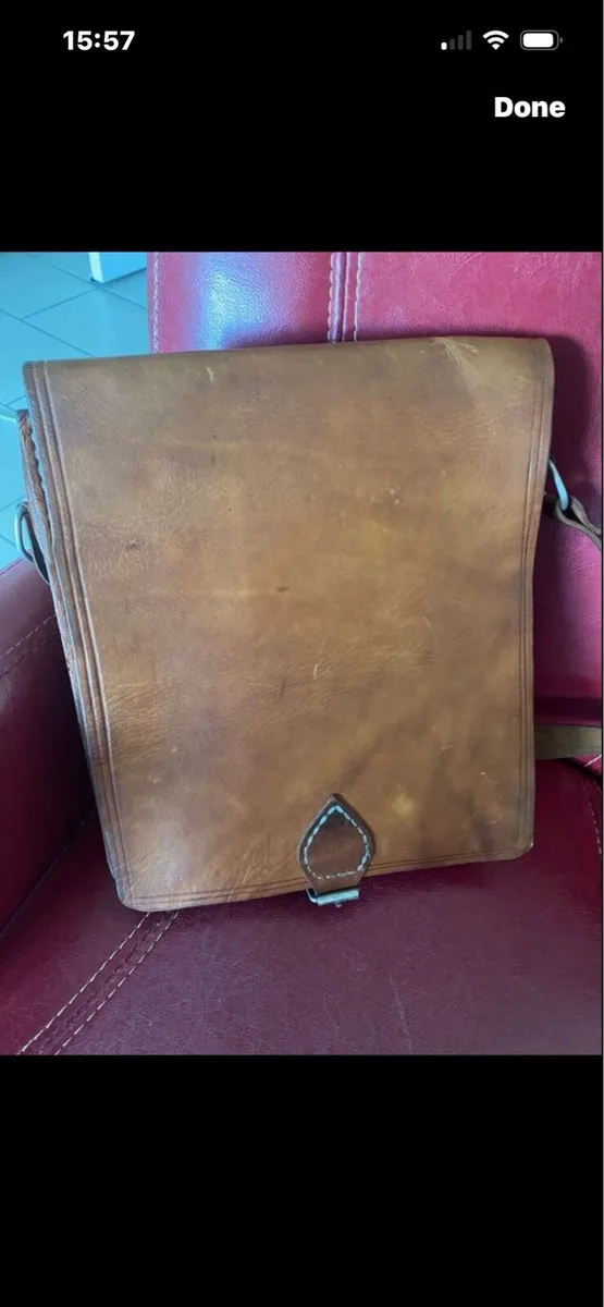 Vintage Leather Satchel - Image 1