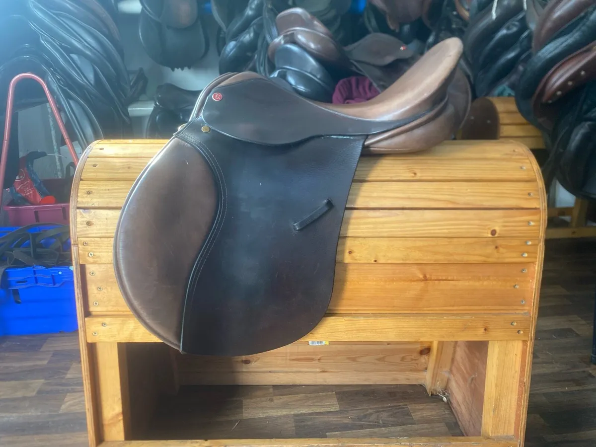 17” kings brown leather saddle medium - Image 2