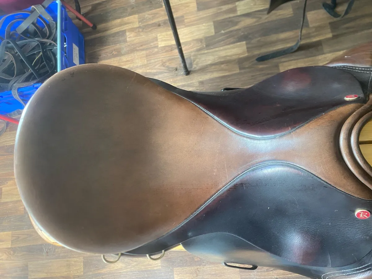 17” kings brown leather saddle medium - Image 4