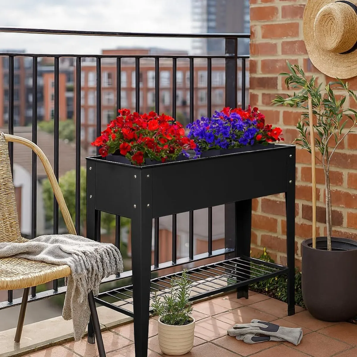 Elevated Raised Garden Beds with Legs Storage - Image 2