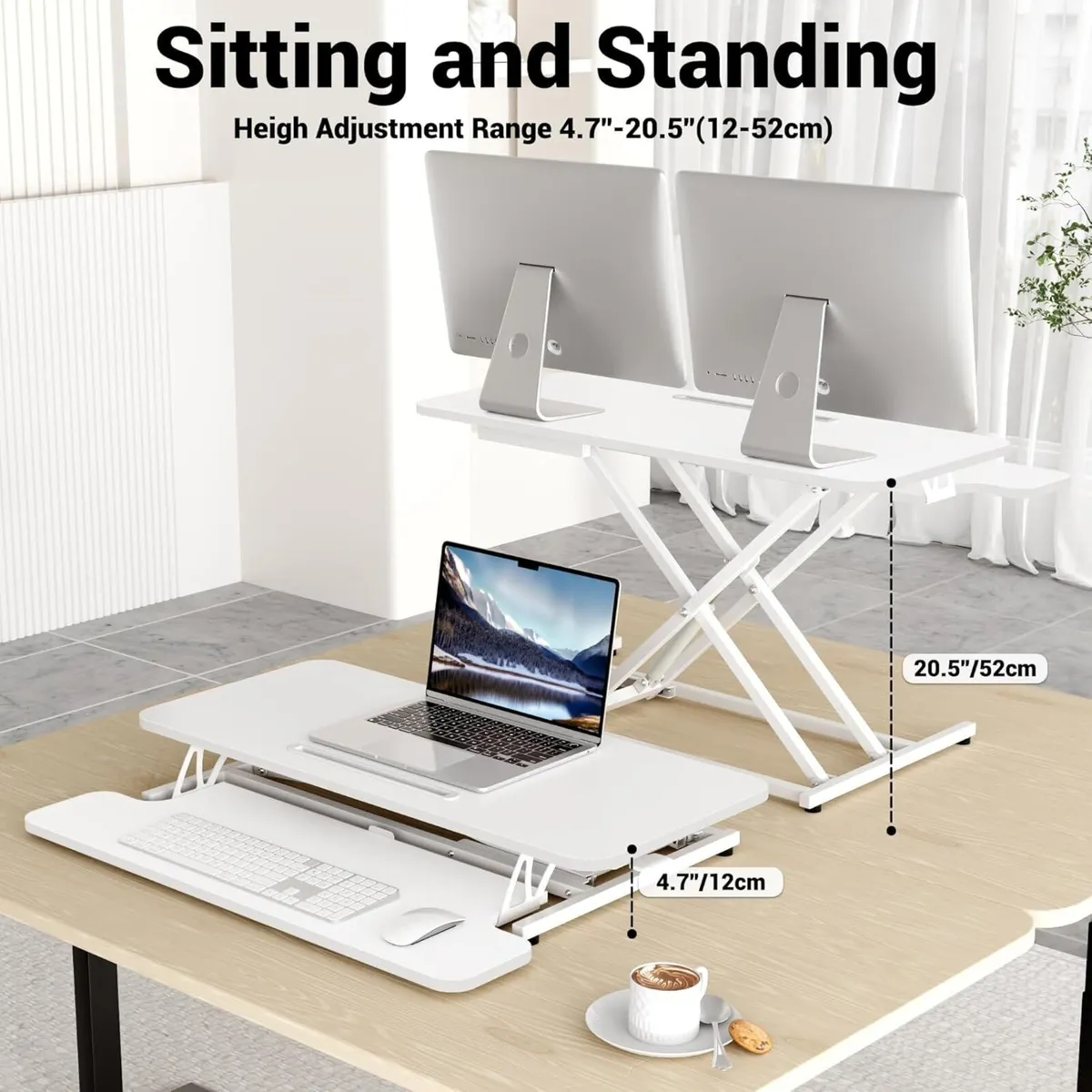 Standing Desk Converter 36/91cm Wide Height - Image 3