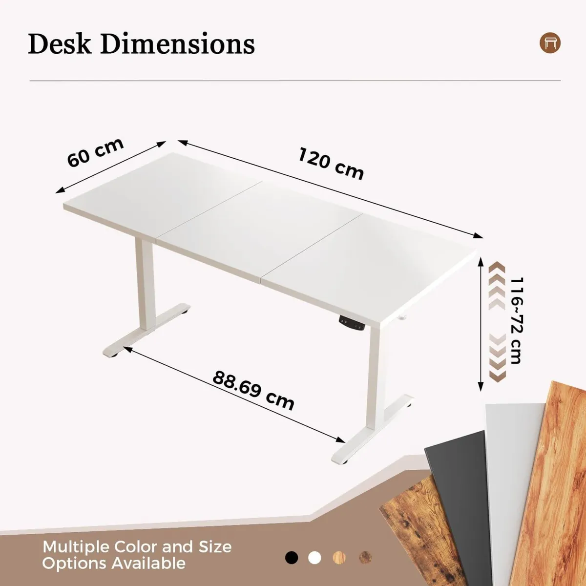 Height-Adjustable Desk Electric Sit-Stand Office - Image 2