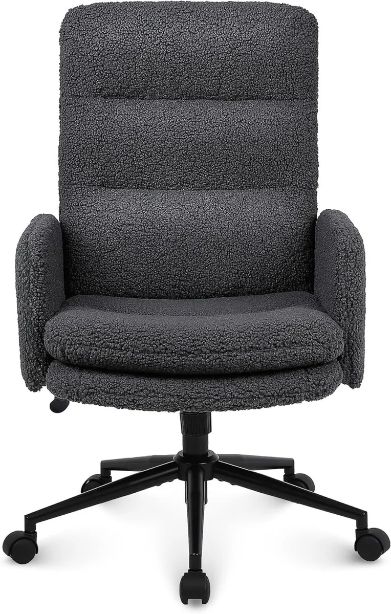 Desk Chair Faux Cashmere Office with High - Image 1