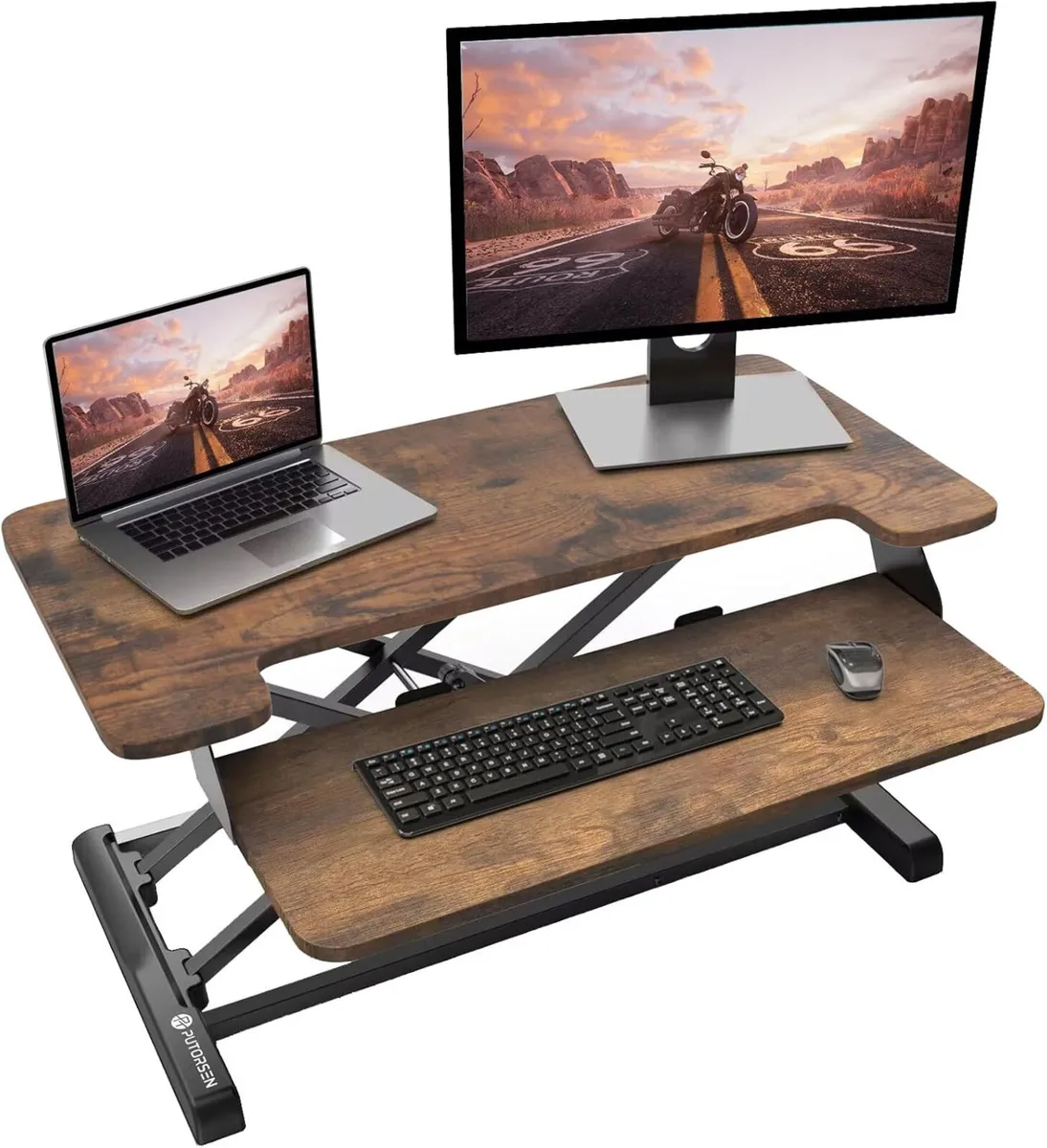 Standing Desk Converter 36 inch Height Adjustable - Image 1