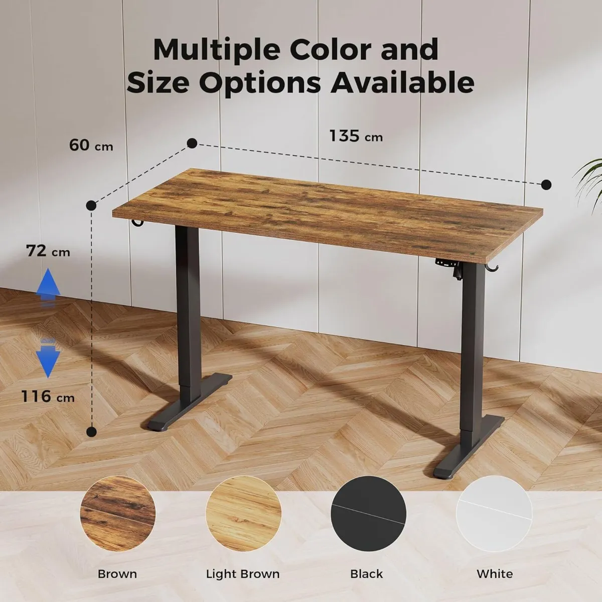 Electric Standing Desk 135 x 60 cm Height - Image 2
