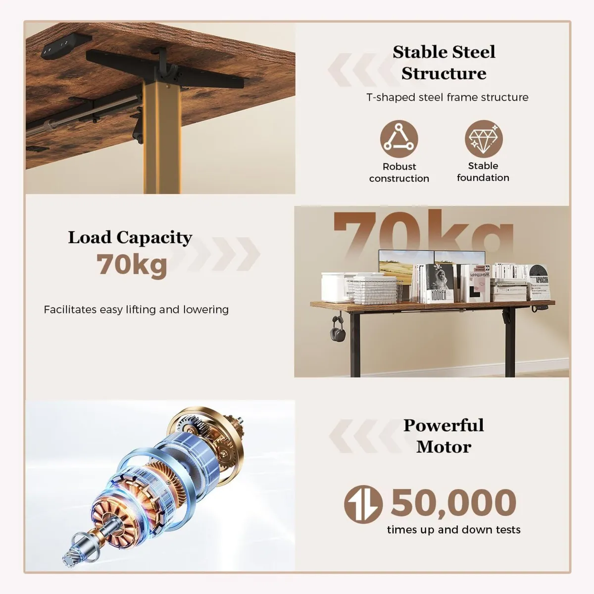 Height-Adjustable Desk Electric Sit-Stand Office - Image 4